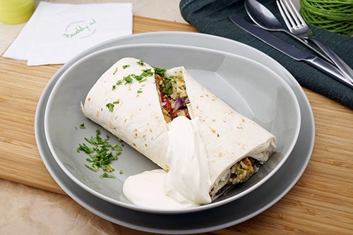 Veggie Falafel Burrito mit SourCream