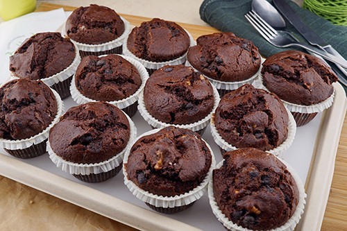 Schokoladen-Walnuss Muffins