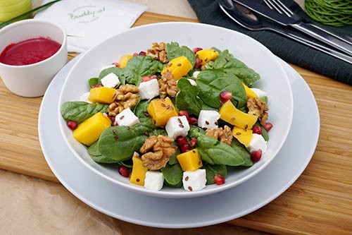 Best Healthy Salat mit Spinat & Feta