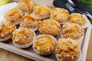 Heidelbeer-Muffins mit Zimtcrumble
