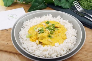 Orangen Chicken Curry mit Basmati Reis