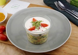 Mezze Cous Cous Salat mit Räucherlachs