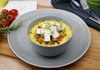 Mezze Salat Cous Cous mit geschmorten Gemüse & Feta