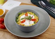 Mezze Cous Cous Salat mit Räucherlachs