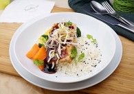 Gegrillter Teriyaki Lachs mit Limonen-Sesam Reis & knackigem Gemüse